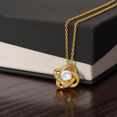 My Darling Wife - I Can't Live Without You -  Love Knot Necklace