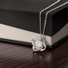 My Darling Wife - I Can't Live Without You -  Love Knot Necklace