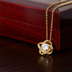 My Darling Wife - I Can't Live Without You -  Love Knot Necklace