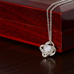 My Darling Wife - I Can't Live Without You -  Love Knot Necklace